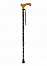 Трость опорная регулируемой длины LY-252-WR2 серия "Welt-RU" алюминиевая с деревянной ручкой