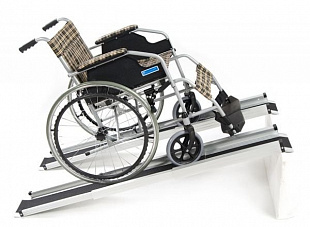 Пандус телескопический 2-х секционный (длина 300 см), пандус для инвалидных колясок LY-6105-2-300