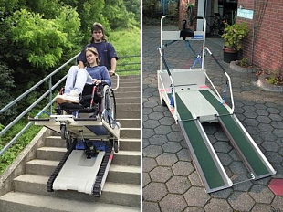 Устройство для подъема и перемещения инвалидов "Riff" LY-TK-P (лестничный подъемник-платформа Public)