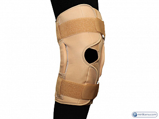 Бандаж на коленный сустав фиксирующий с ребрами жёсткости и отверстием разъемный BKFO C1KN-503
