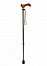 Трость опорная регулируемой длины LY-252-WRB серия "Welt-RU" алюминиевая с деревянной ручкой