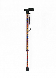 Трость опорная регулируемой длины LY-252-PR6 серия "Welt-RU" алюминиевая с пластиковой ручкой