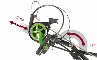код. 710-745000, Кресло-коляска инвалидная с принадлежностями, вариант исполнения LY-710 (Attitude), велопривод ручной